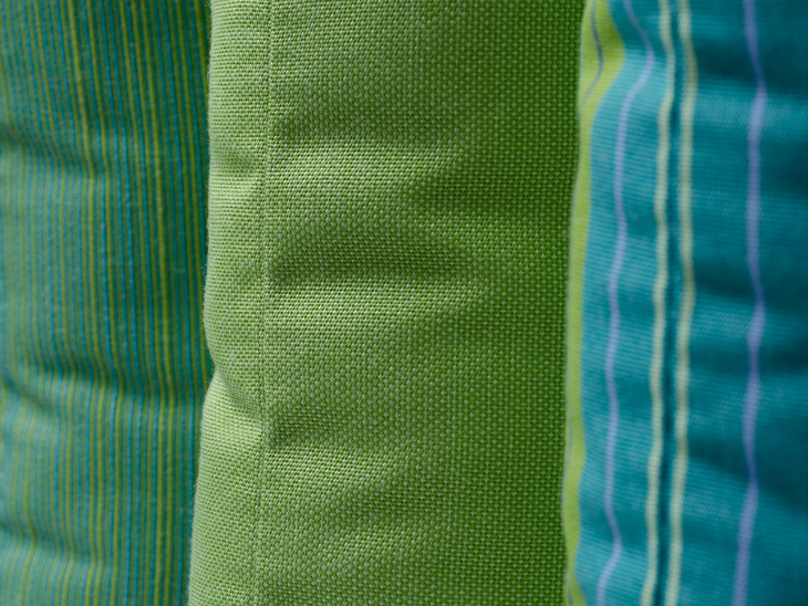 Acrylic is the fiber seen here behind Sunbrella fabrics